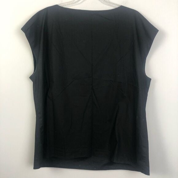 MICHAEL KORS | Cap Sleeve Black Embellished Neckline Top Women’s Plus Size 2X - Picture 6 of 6